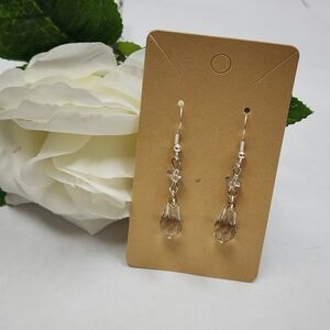 Hand Crafted Smoky Teardrop Earrings